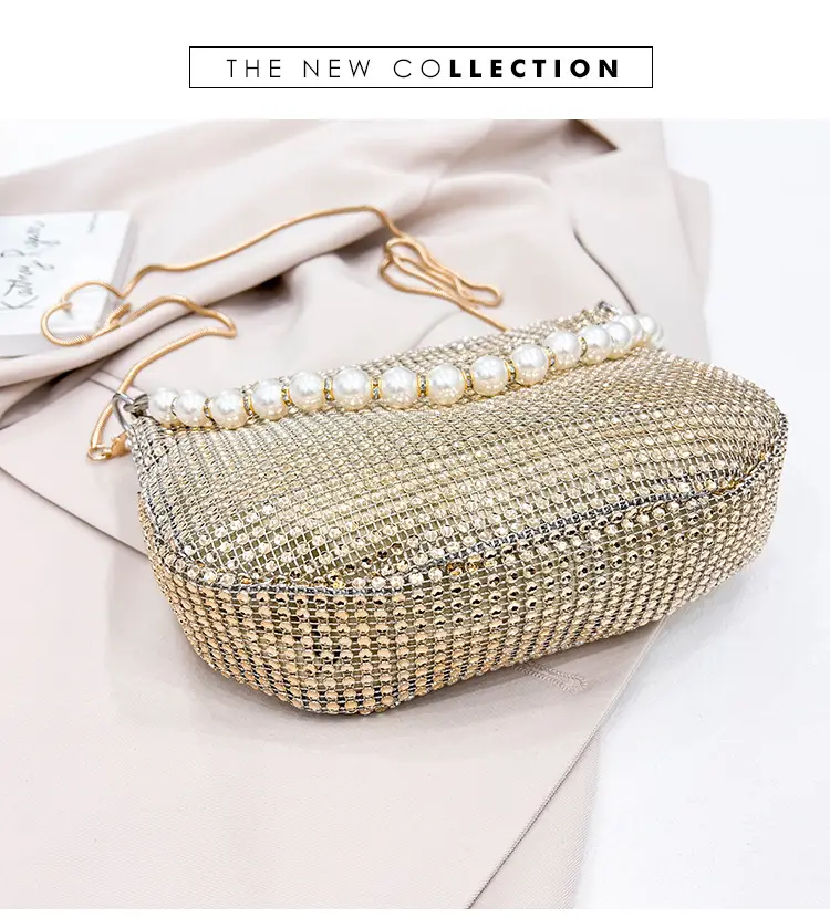 Full Diamond Pearl Pearl Bag for Women Party Evening — feature 36