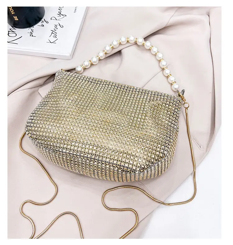 Full Diamond Pearl Pearl Bag for Women Party Evening — feature 37