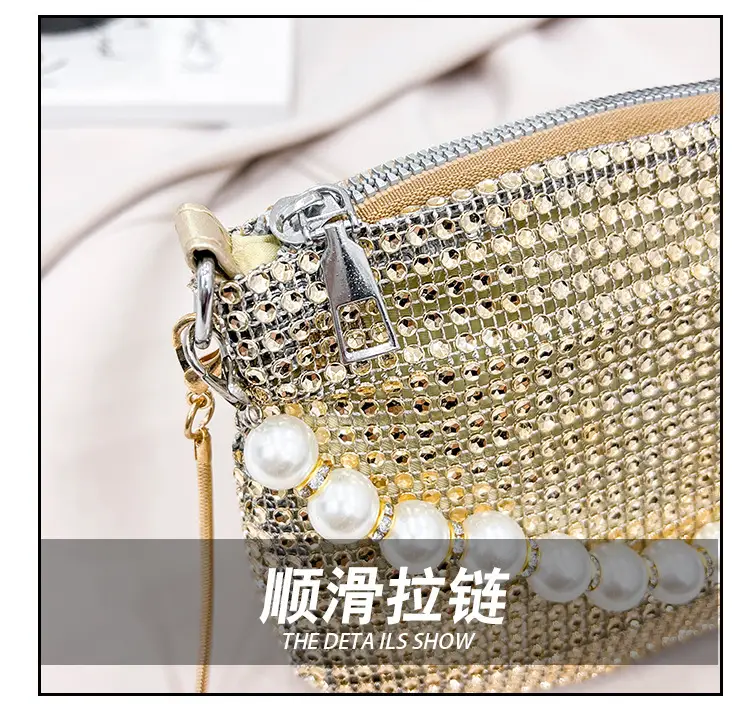 Full Diamond Pearl Pearl Bag for Women Party Evening — feature 4