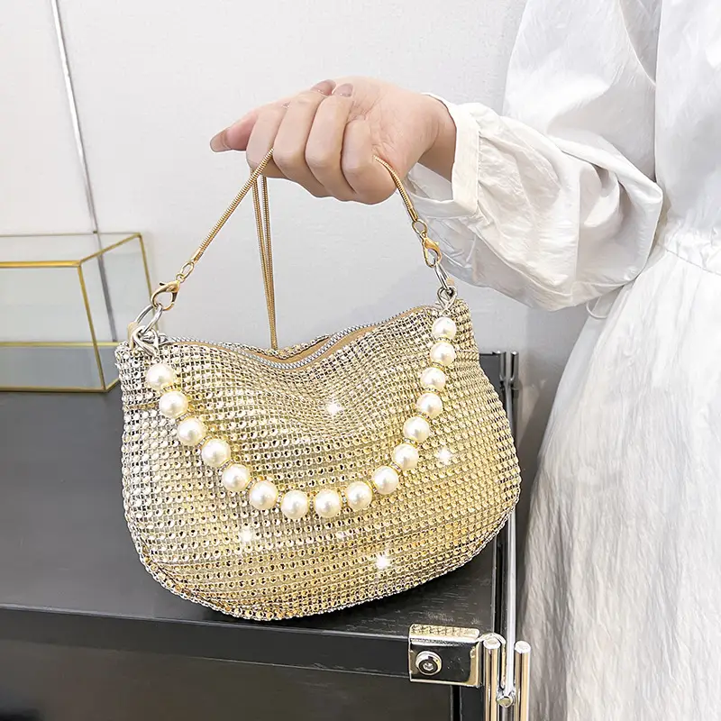 Full Diamond Pearl Pearl Bag for Women Party Evening — feature 42