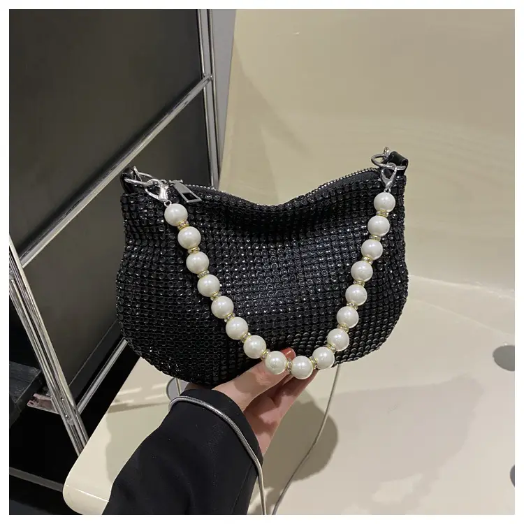 Full Diamond Pearl Pearl Bag for Women Party Evening — feature 45