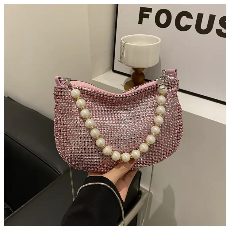 Full Diamond Pearl Pearl Bag for Women Party Evening — feature 46