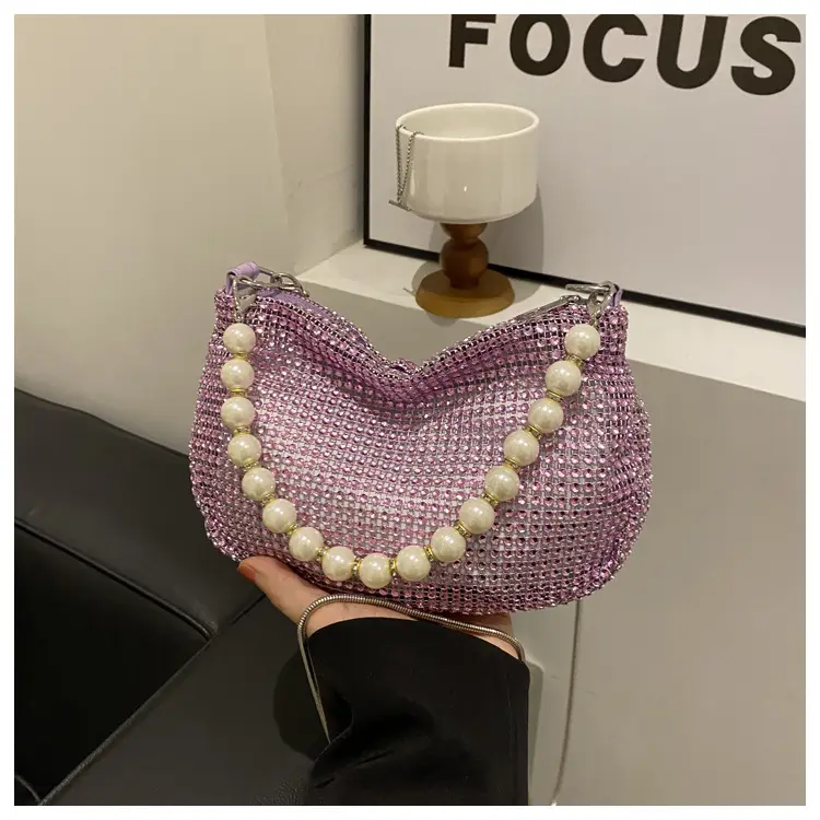 Full Diamond Pearl Pearl Bag for Women Party Evening — feature 47