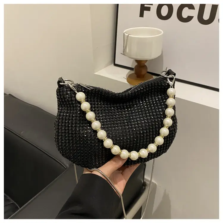 Full Diamond Pearl Pearl Bag for Women Party Evening — feature 48