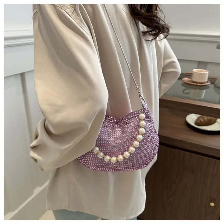 Full Diamond Pearl Pearl Bag for Women Party Evening — feature 49