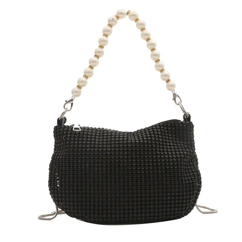 Full Diamond Pearl Pearl Bag for Women Party Evening - Image 3