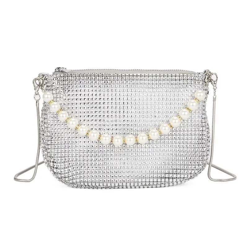 Full Diamond Pearl Pearl Bag for Women Party Evening - Image 2