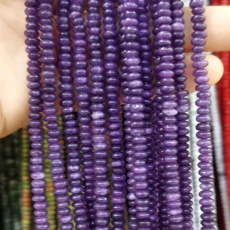 Natural Stone Flat Beads Lapis Lazuli Spacer Abacus — feature 25