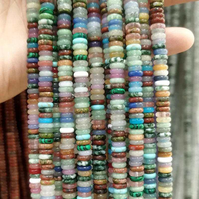 Natural Stone Flat Beads Lapis Lazuli Spacer Abacus — feature 5