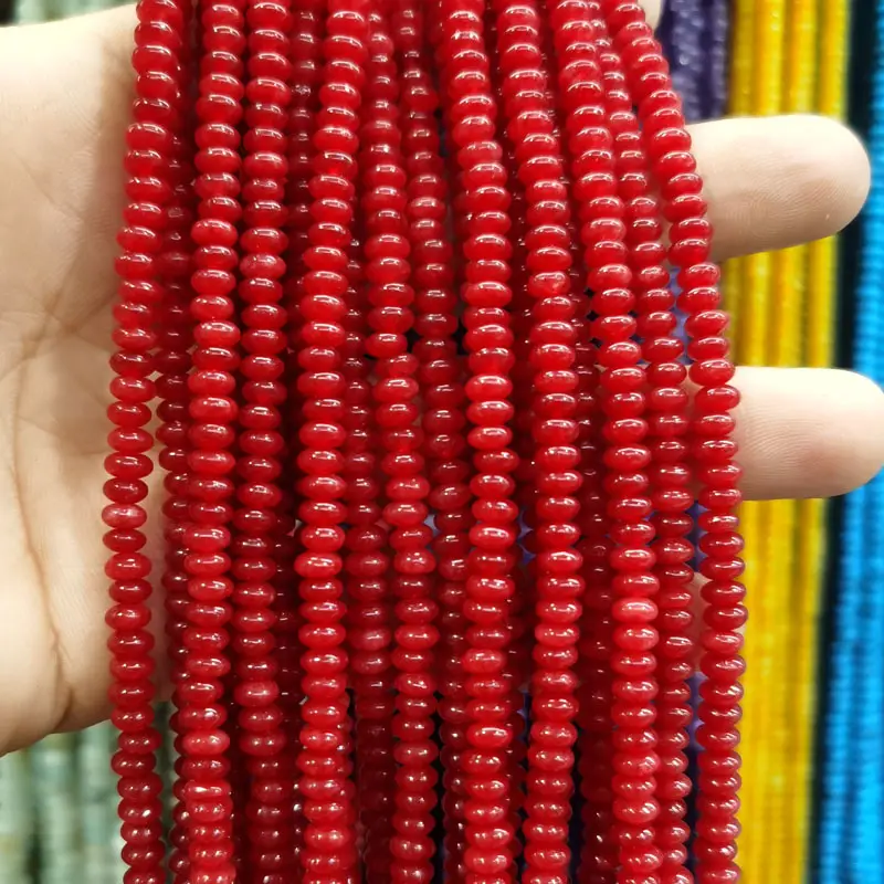 Natural Stone Flat Beads Lapis Lazuli Spacer Abacus - Image 10