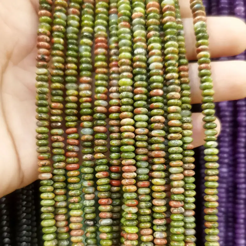 Natural Stone Flat Beads Lapis Lazuli Spacer Abacus - Image 18