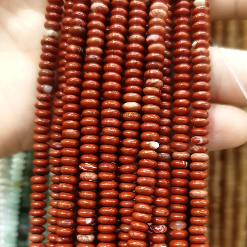 Natural Stone Flat Beads Lapis Lazuli Spacer Abacus - Image 20
