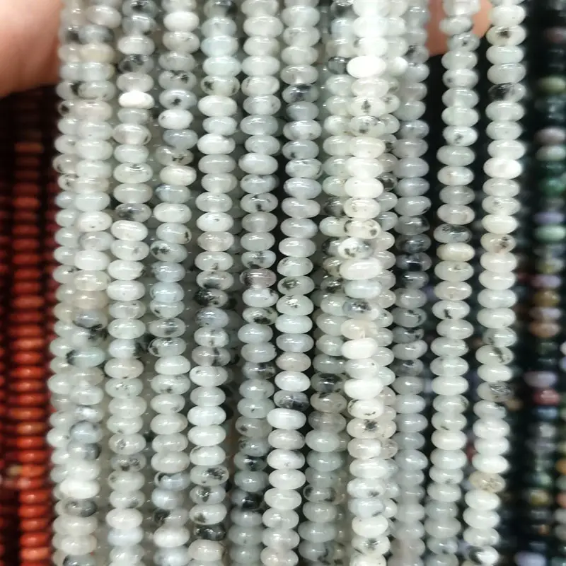 Natural Stone Flat Beads Lapis Lazuli Spacer Abacus - Image 22