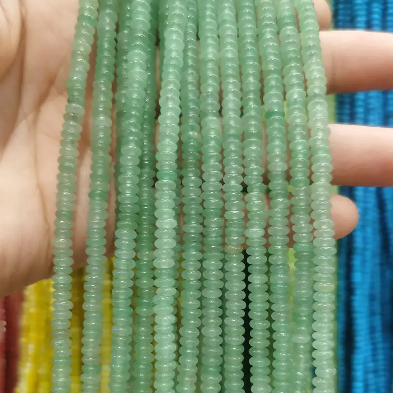 Natural Stone Flat Beads Lapis Lazuli Spacer Abacus - Image 32