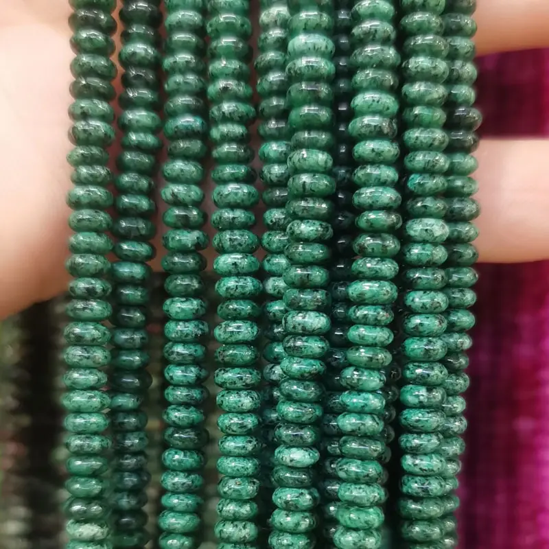 Natural Stone Flat Beads Lapis Lazuli Spacer Abacus - Image 34
