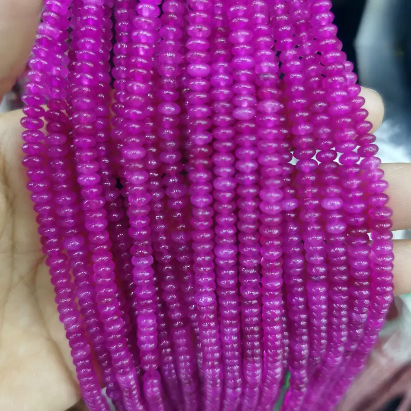 Natural Stone Flat Beads Lapis Lazuli Spacer Abacus - Image 36