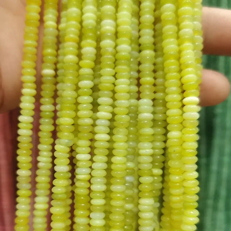 Natural Stone Flat Beads Lapis Lazuli Spacer Abacus - Image 37