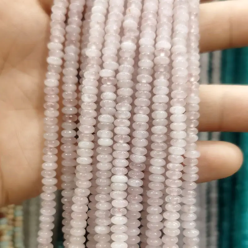 Natural Stone Flat Beads Lapis Lazuli Spacer Abacus - Image 38