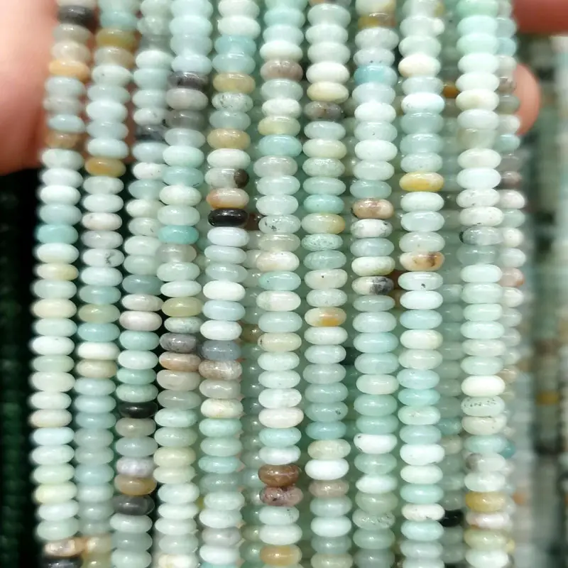 Natural Stone Flat Beads Lapis Lazuli Spacer Abacus - Image 43