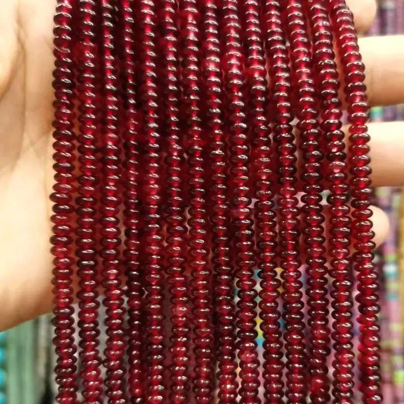 Natural Stone Flat Beads Lapis Lazuli Spacer Abacus - Image 48