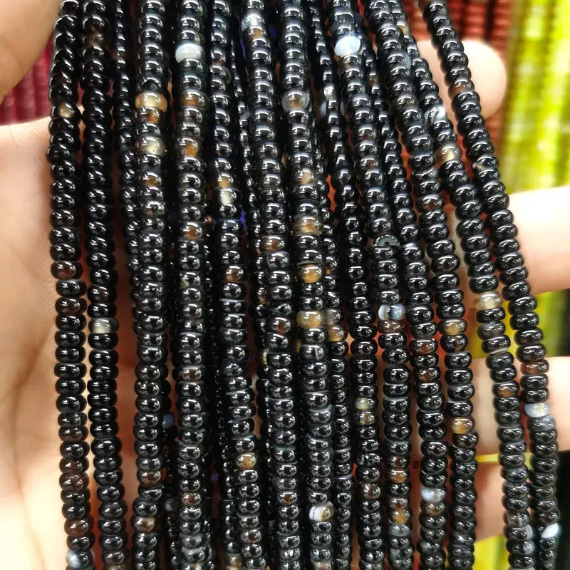 Natural Stone Flat Beads Lapis Lazuli Spacer Abacus - Image 51
