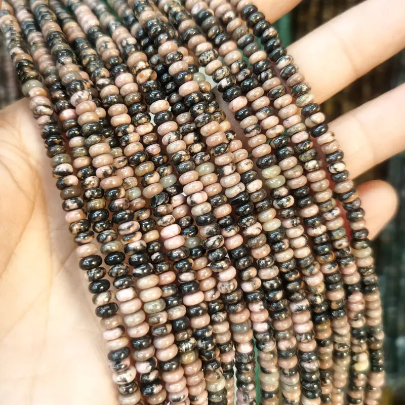 Natural Stone Flat Beads Lapis Lazuli Spacer Abacus - Image 56