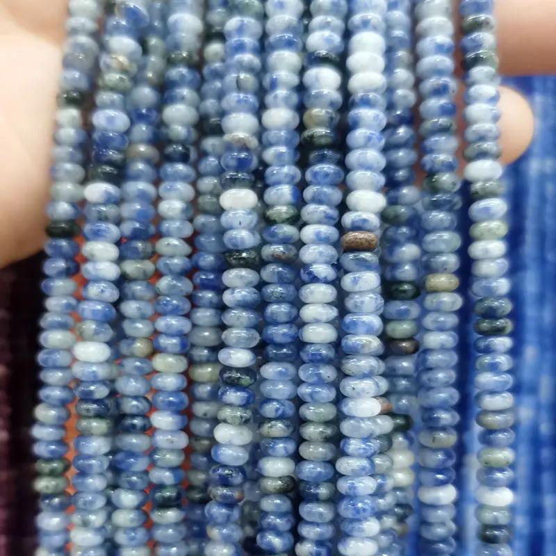 Natural Stone Flat Beads Lapis Lazuli Spacer Abacus - Image 6