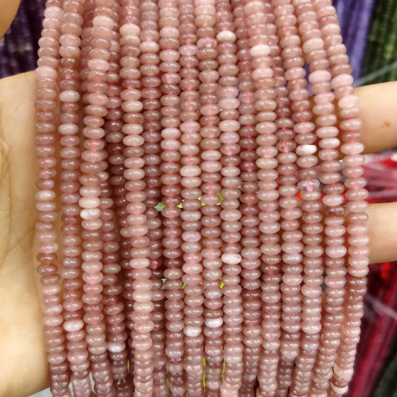 Natural Stone Flat Beads Lapis Lazuli Spacer Abacus - Image 68