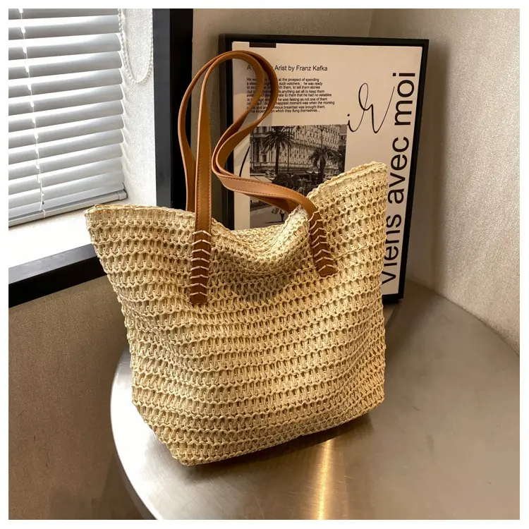 Women's Woven Straw Shoulder Bag Large Capacity 2023 — feature 10