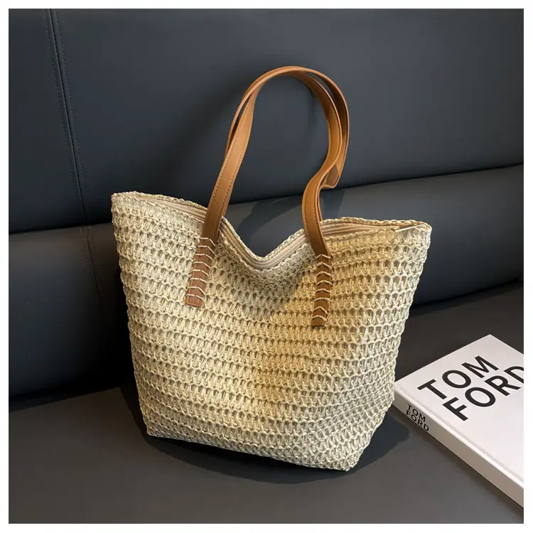 Women's Woven Straw Shoulder Bag Large Capacity 2023 — feature 11