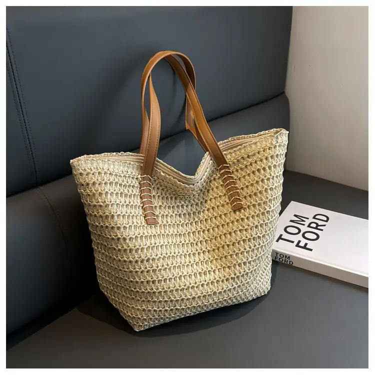 Women's Woven Straw Shoulder Bag Large Capacity 2023 — feature 12