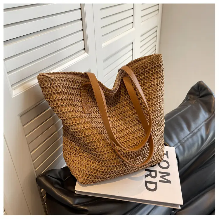 Women's Woven Straw Shoulder Bag Large Capacity 2023 — feature 16