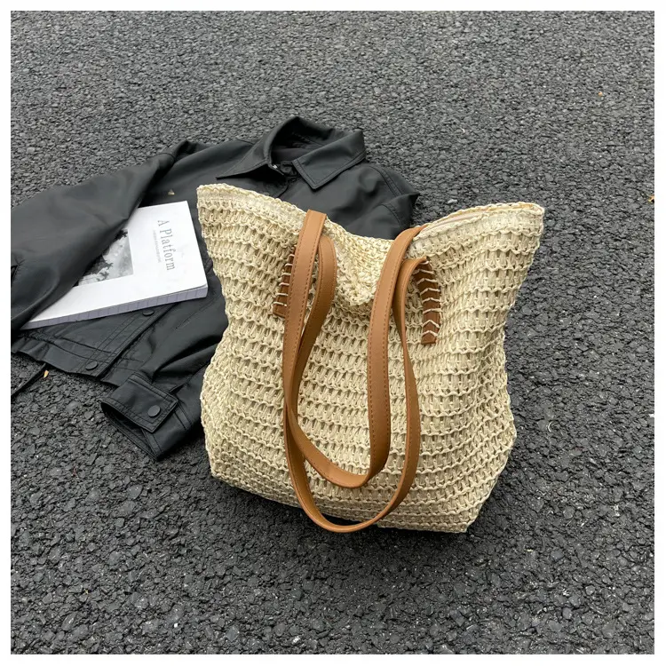 Women's Woven Straw Shoulder Bag Large Capacity 2023 — feature 7