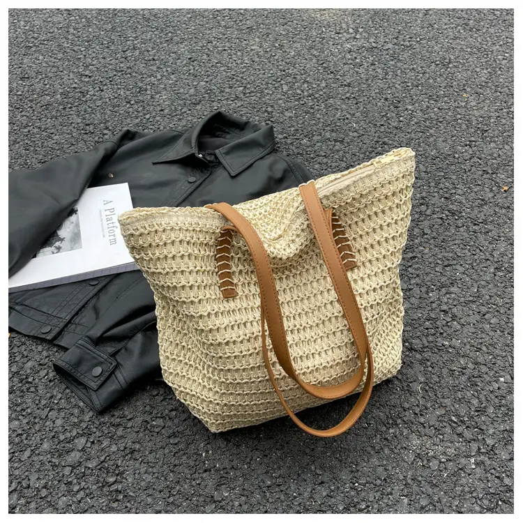 Women's Woven Straw Shoulder Bag Large Capacity 2023 — feature 8