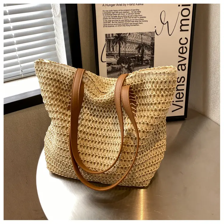 Women's Woven Straw Shoulder Bag Large Capacity 2023 — feature 9