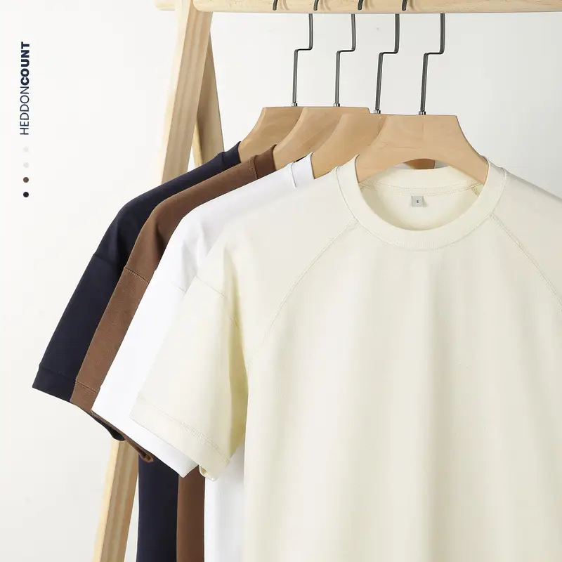 Dengjue Men T-Shirt 210g Cotton Twill Raglan Sleeve Drop Shoulder - Image 5