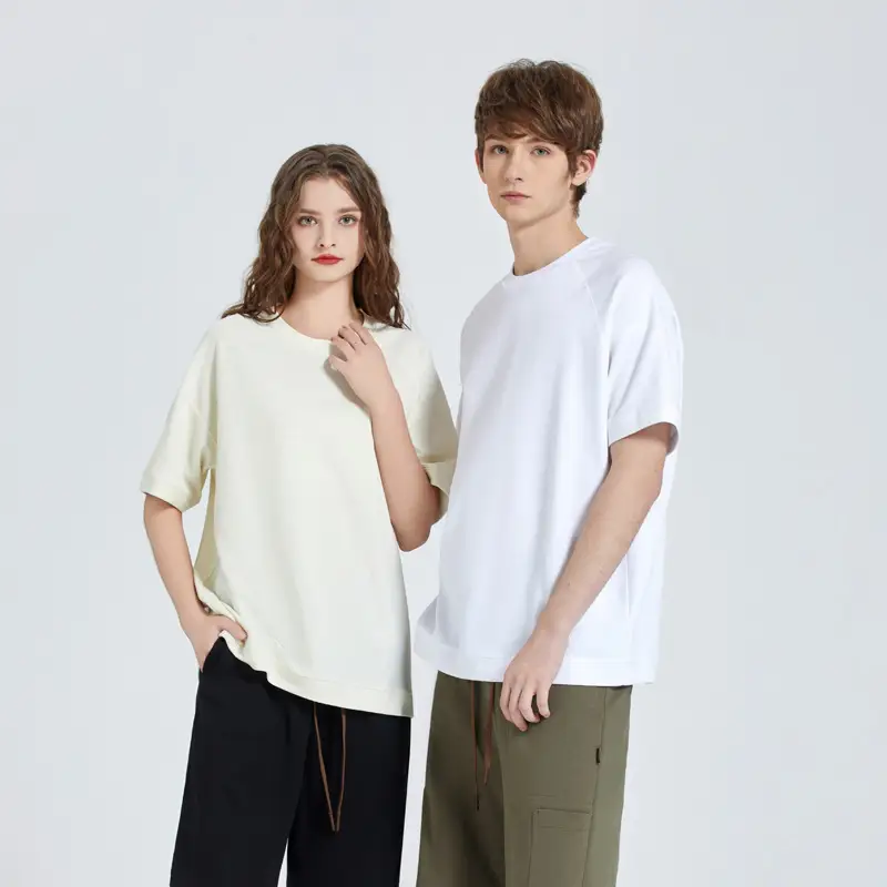 Dengjue Men T-Shirt 210g Cotton Twill Raglan Sleeve Drop Shoulder - Image 6