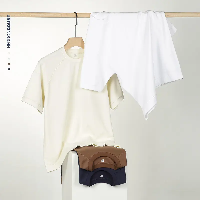 Dengjue Men T-Shirt 210g Cotton Twill Raglan Sleeve Drop Shoulder - Image 7