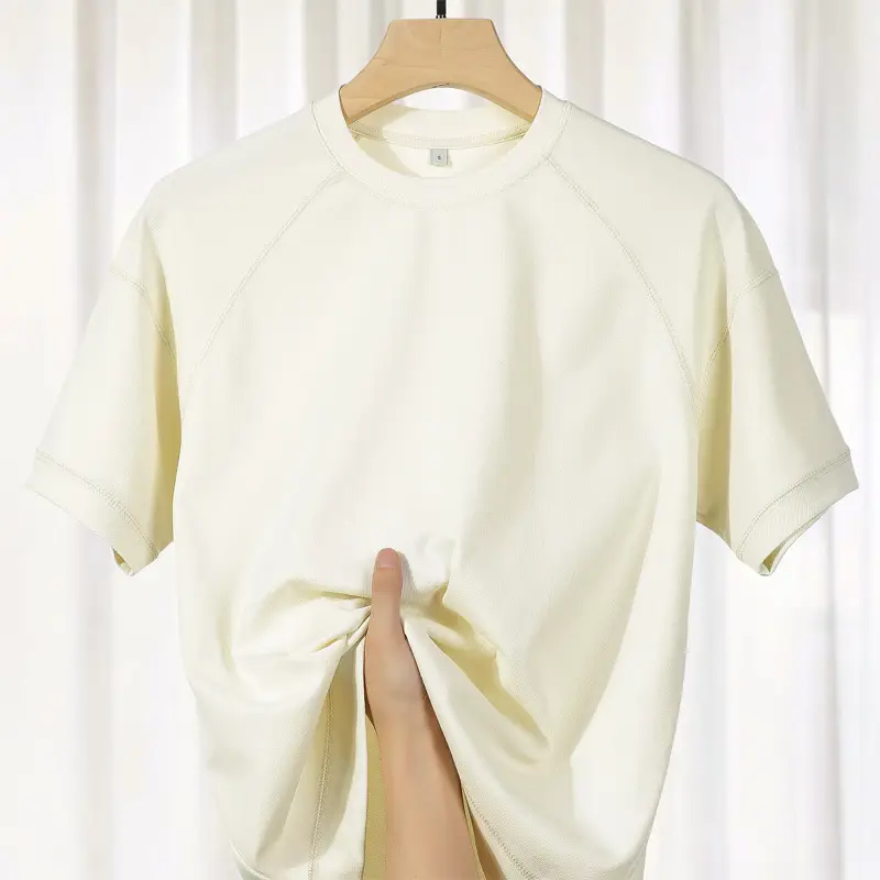 Dengjue Men T-Shirt 210g Cotton Twill Raglan Sleeve Drop Shoulder - Image 8