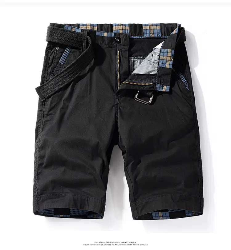 Red Cotton Shorts for Girls, Plain Design, Cross-border, 63651 — feature 11