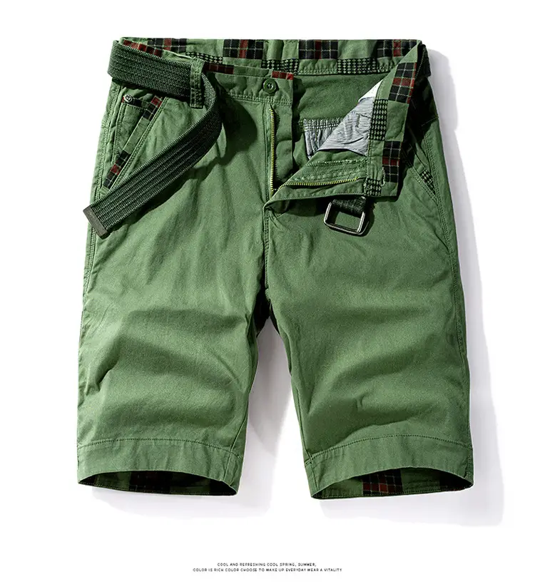 Red Cotton Shorts for Girls, Plain Design, Cross-border, 63651 — feature 9