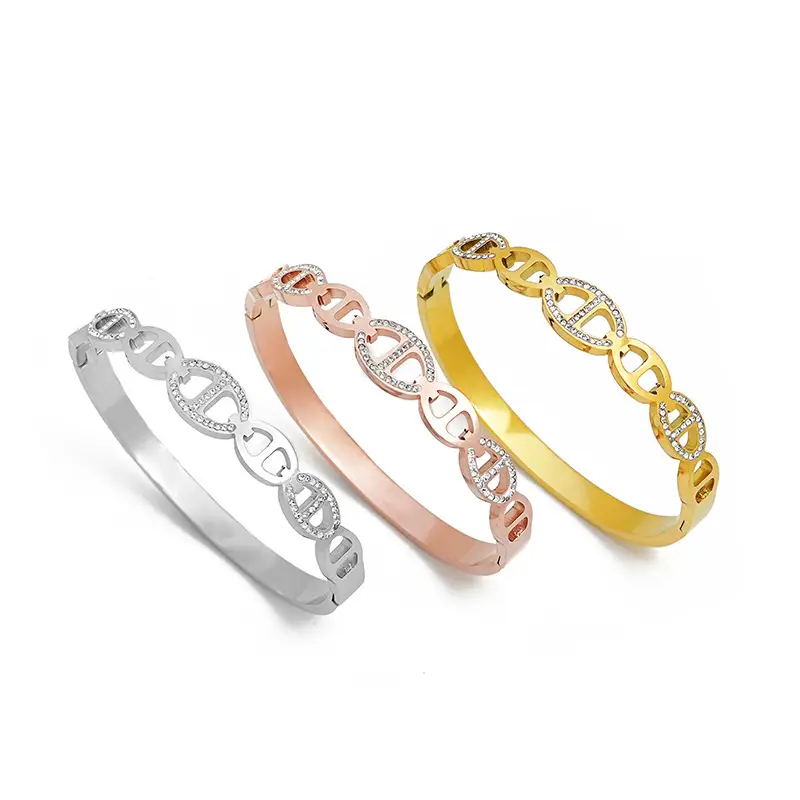 Light Luxury Pig Nose Bracelet Ring Buckle Simple Niche Design - Image 7