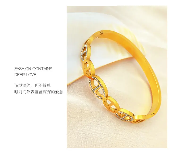 Light Luxury Pig Nose Bracelet Ring Buckle Simple Niche Design — feature 4