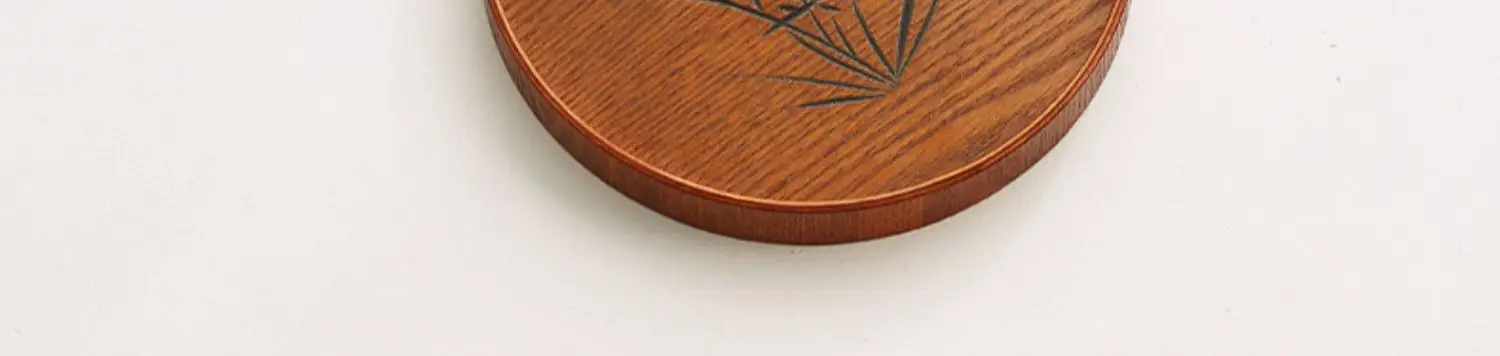 Japanese Round Wooden Tray 30x17cm Custom Logo — feature 15