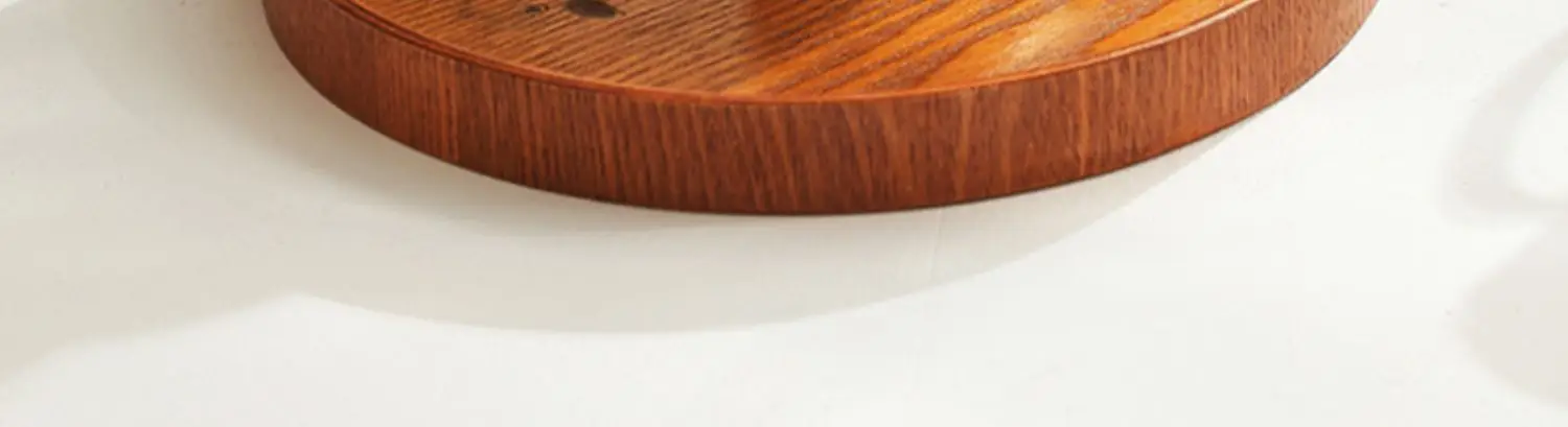 Japanese Round Wooden Tray 30x17cm Custom Logo — feature 4
