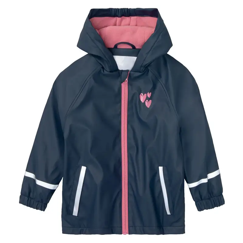 Children's Kids Raincoat Coat Blue Leaf Pattern Waterproof Split - Image 4