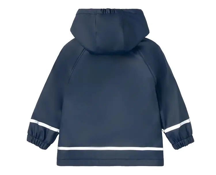 Children's Kids Raincoat Coat Blue Leaf Pattern Waterproof Split — feature 12