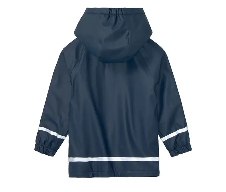 Children's Kids Raincoat Coat Blue Leaf Pattern Waterproof Split — feature 16