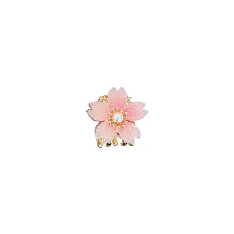 Japanese Style Spring Cherry Blossom Mini Hair Clip Pink