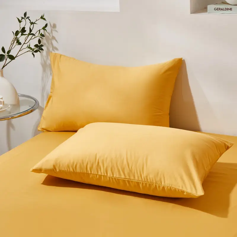 Cotton Pillowcases 48x74cm Pink Single Size